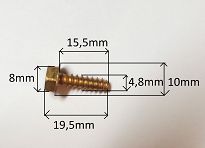 Wkręt  4,8 mm x 15,5 mm osłony silnika 126p Fiat - 2