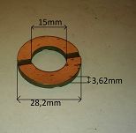 Podkładka sworznia zwrotnicy 3,62 mm 126p  - 2
