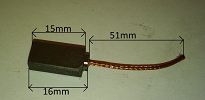 Szczotka   4,5 x 6,2 x 16,0 węglowa  - 2