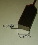 Szczotka   4,5 x 6,2 x 16,0 węglowa  - 4