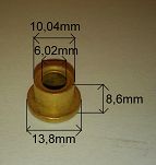 Tulejka rozr.   6,02 mm x 10,04 mm x 8,60 mm koł. - 2