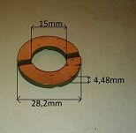Podkładka sworznia zwrotnicy 4,48  mm 126p  - 2