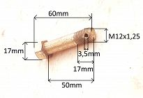 Śruba M 12 x 1,25 x 60  Żuk, Lublin - 2