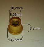 Tulejka rozr.   6,06 mm x 10,20 mm x 8,20 mm koł. - 2