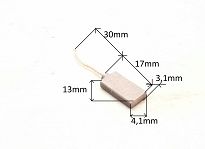 Szczotka   3,1 x 4,1 x 13,0 / 17,0 miedz. masażer - 2