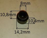 Uszczelniacz zaworu 8,0 x 10,8 / 14,2 x 10,4 kpl. - 2