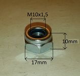 Nakrętka  M10 x 1,50  z teflonem 126p - 2